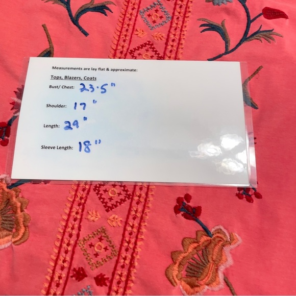 Soft Surroundings Pink Embroidered
Floral Tunic Top Size XL Made in India - Picture 8 of 9